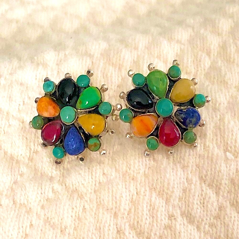 Barse Multi-Gemstone Sterling Silver Earrings - image 8